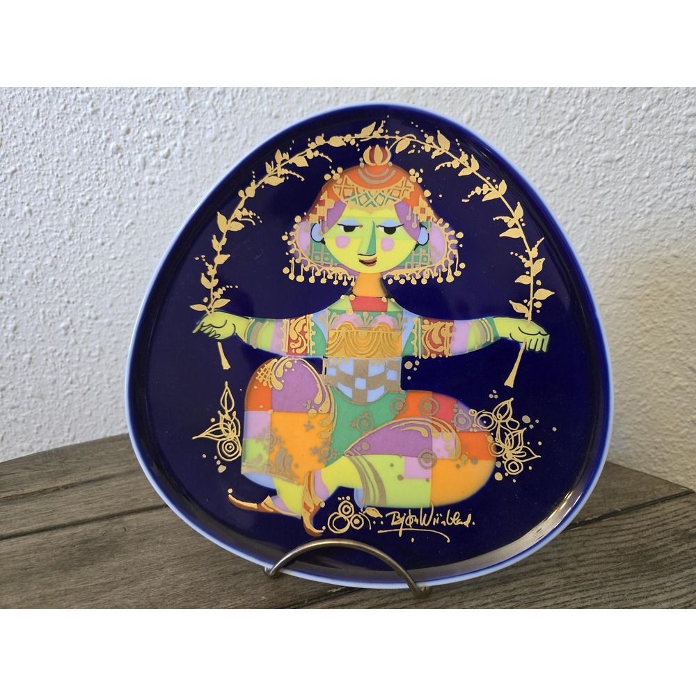 Rosenthal Germany Bjorn Wiinblad 1001 Nights Triangular Wall Plate Studio Line
